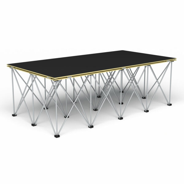 Revostage Komplettbühne, 8 m², 4 x 2 m, Teppichoberfläche dunkelgrau – Bild 2