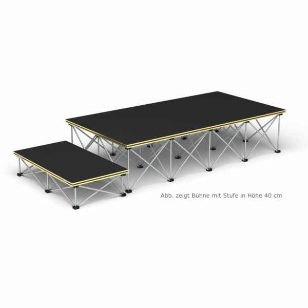 Revostage Komplettbühne, 2 m², 2 x 1 m, DiamondDek (Siebdruckoberfläche)