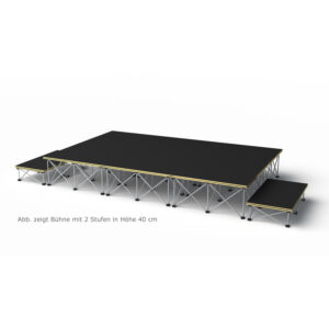Revostage Komplettbühne, 6 m², 3 x 2 m, DiamondDek (Siebdruckoberfläche)