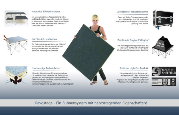 Revostage Bühnenpodeste Eigenschaften