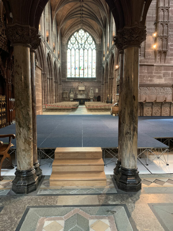 Revostage in Chester Cathedral